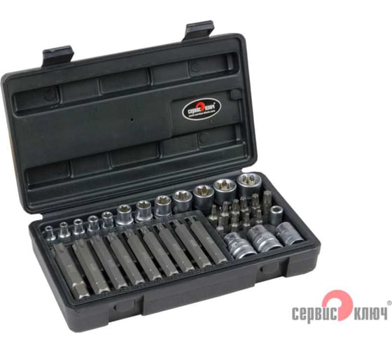 Изображение товара Набор головок внутренних и насадок TORX (35 пр; Е4-Е20; Т10-Т70) СЕРВИС КЛЮЧ 76460