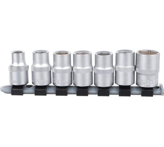 Изображение товара Набор головок шестигранных (7 пр; 10-19 мм; 1/2") СЕРВИС КЛЮЧ 77555
