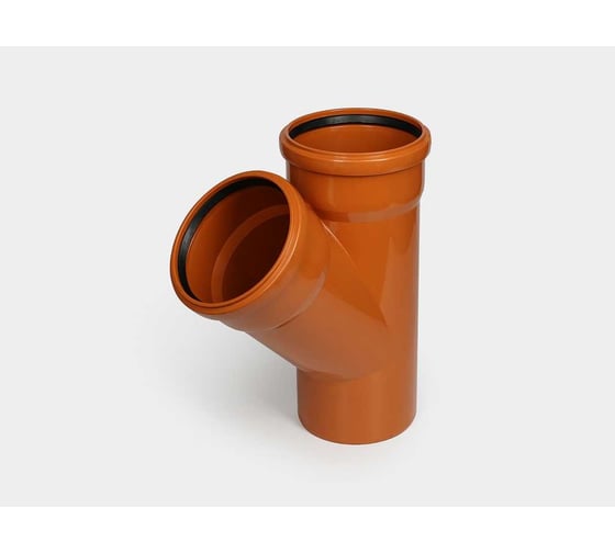 Изображение товара Канализационный тройник КОНТУР PP D 160x160/45 ОРАНЖ 078507160300