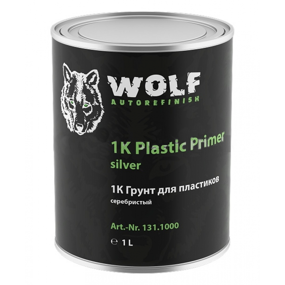 фото 1k грунт для пластиков wolf 1л, серебристый 131.1000