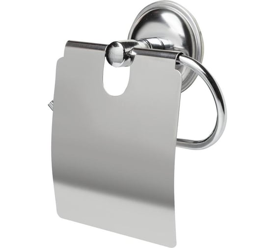 Изображение товара Держатель для туалетной бумаги Комус металл хромированный, с крышкой 1270630