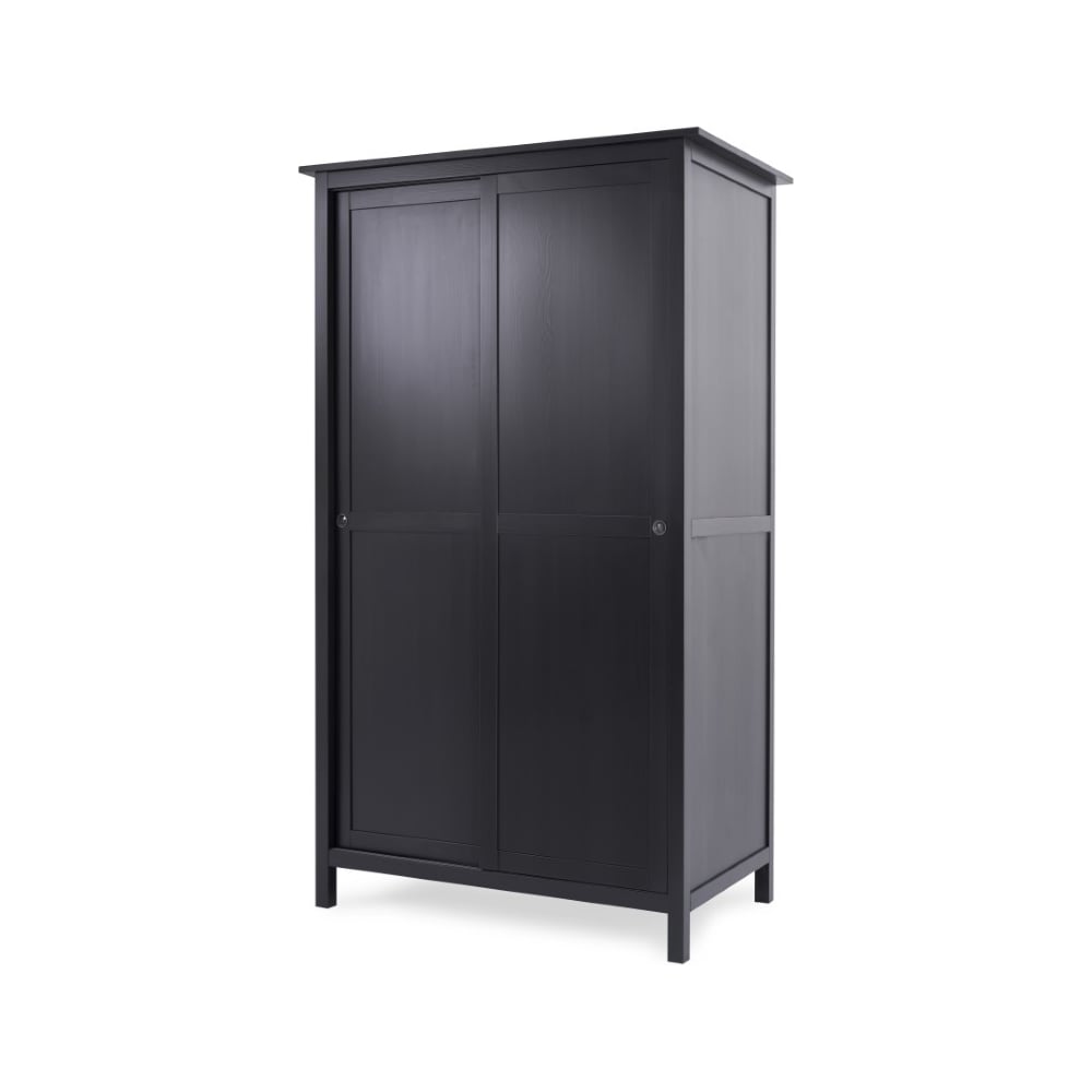 Изображение товара Шкаф-купе Лузалес КЫМÖР 120х197х59 черный массив сосны раздвижные двери