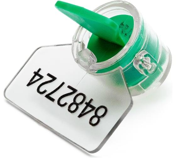 Изображение товара Пластиковая роторная номерная пломба Пломба.Ру цвет зеленый 1000 шт.кпп-3-2030 рх3 1006072