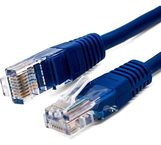 Изображение товара Кабель патч-корд Filum u/utp 6 кат, 5м 26awg(7x0,16 мм), омедненный алюминий (cca), pvc, синий FL-U6-5M-BL