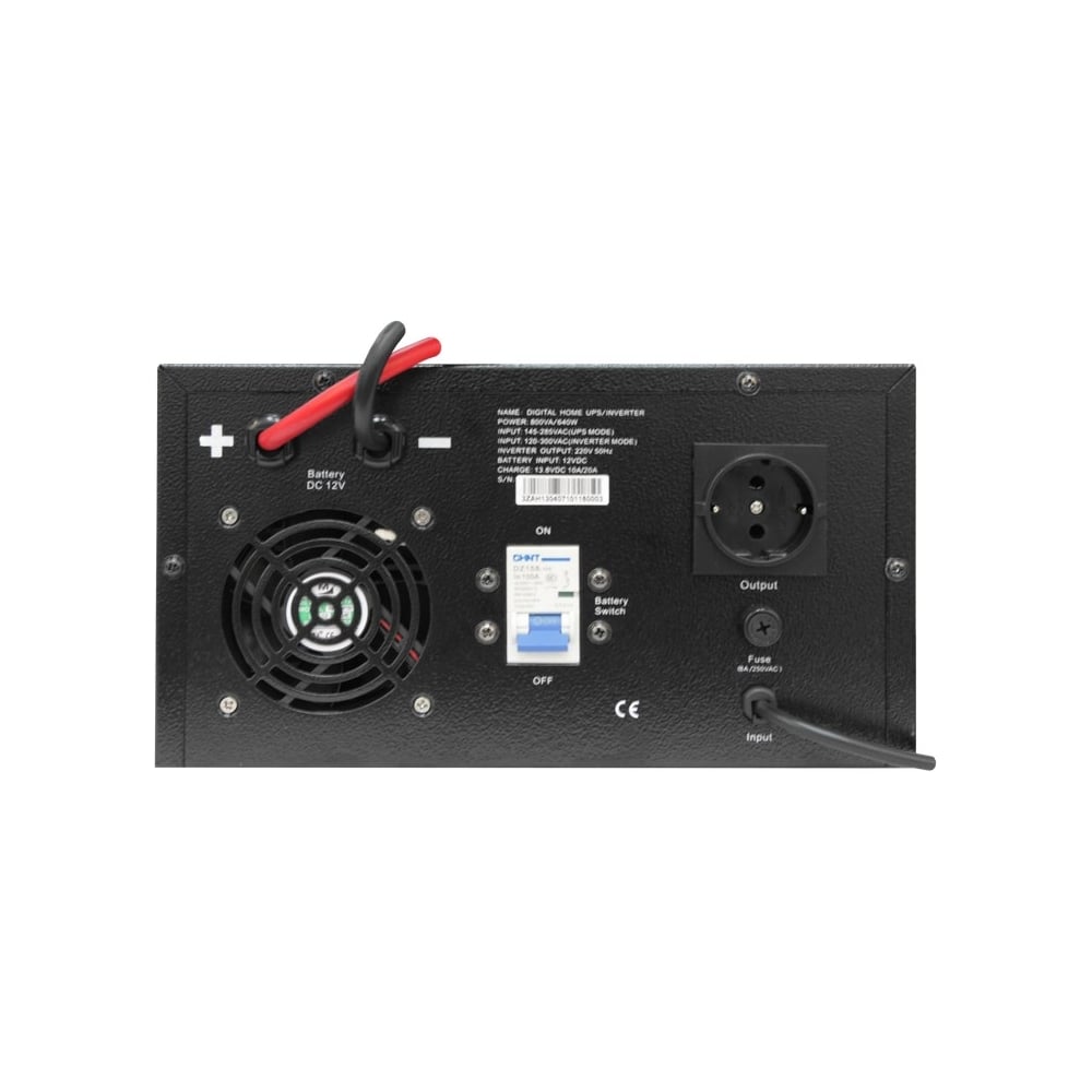 Изображение товара Инвертор SNR 600 VA серии SH с чистой синусоидой и встроенным шнуром питания