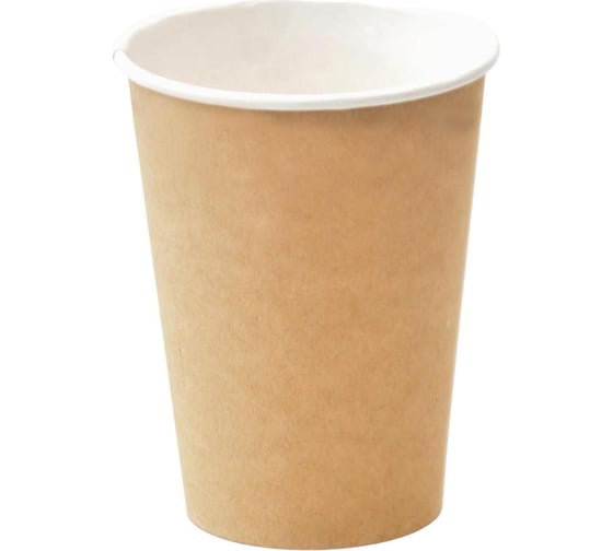 Изображение товара Одноразовый стакан ООО Комус бумажный, d90 мм, 350 мл, craft, 1000 шт. 1747572