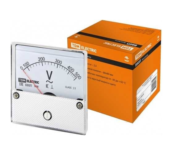 Изображение товара Вольтметр TDM В80П 600В-2,5, поверенный, SQ1102-0255