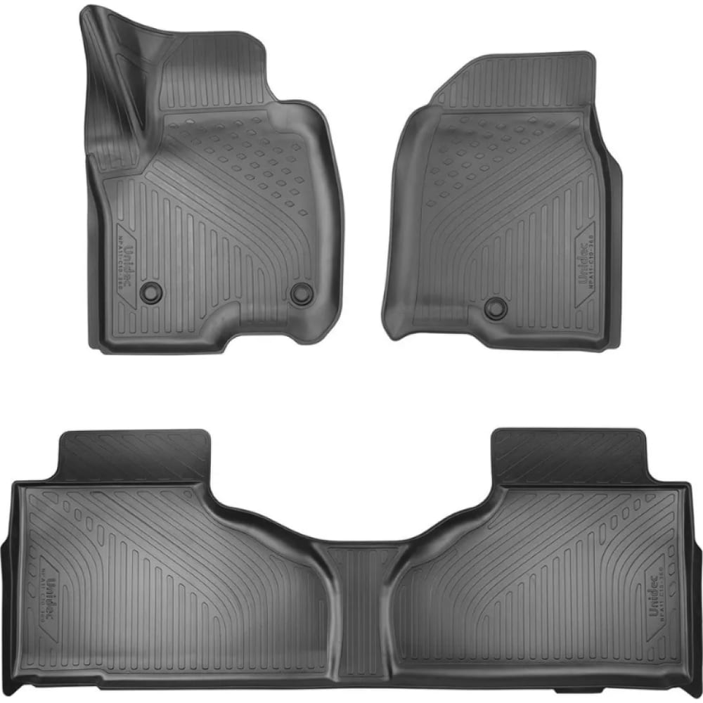 Салонные коврики для Chevrolet Tahoe V 3D (2020) (1,2 ряд) UNIDEC