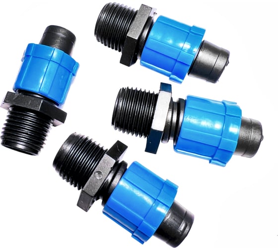 Изображение товара Адаптер НР 1/2" для капельной ленты 16 мм - 4 шт. Профитт 1892440