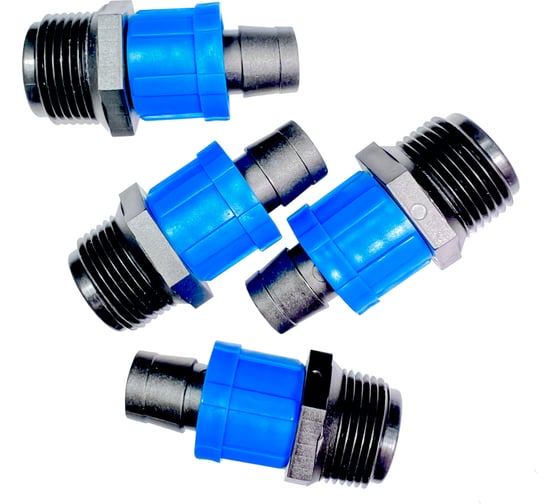 Изображение товара Адаптер НР 3/4" для капельной ленты 16 мм - 4 шт. Профитт 1892457