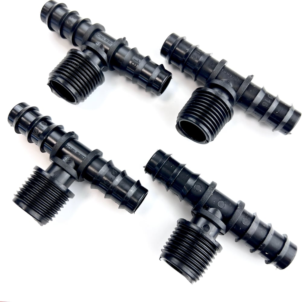 Изображение товара Тройник водопроводный НР 1/2 для магистральной трубки 16 мм 4 шт Профитт 1892327