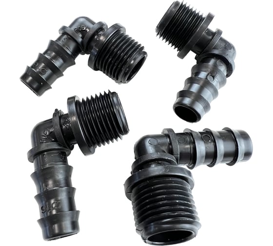 Изображение товара Угол НР 1/2" для магистральной трубки 16 мм - 4 шт. Профитт 1892280