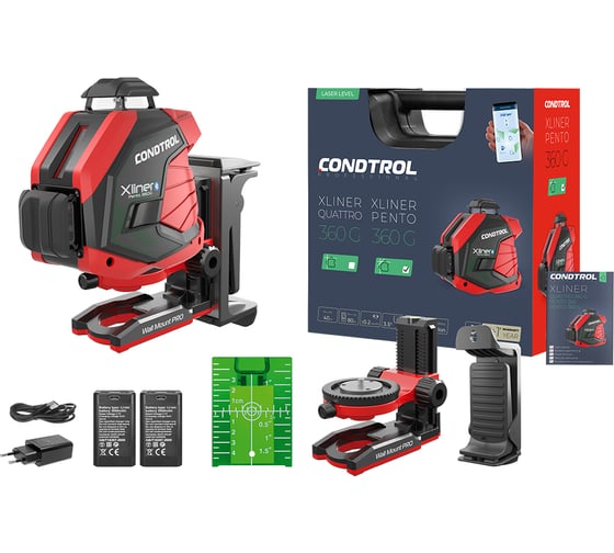 Изображение товара Лазерный нивелир Condtrol xliner pento 360g kit 1-2-410