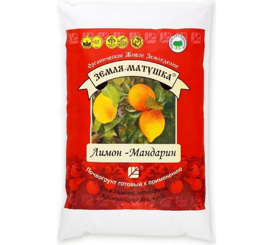 Изображение товара Почвогрунт Земля-Матушка лимон-мандарин 3л башинком 6454