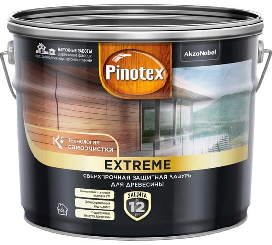 Изображение товара Лазурь для дерева Pinotex Extreme тиковое дерево, 9 л 5805099