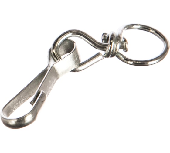 Изображение товара Карабин с вертлюгом Саморезик тип А 30 мм, 5 шт KV-A-30-5