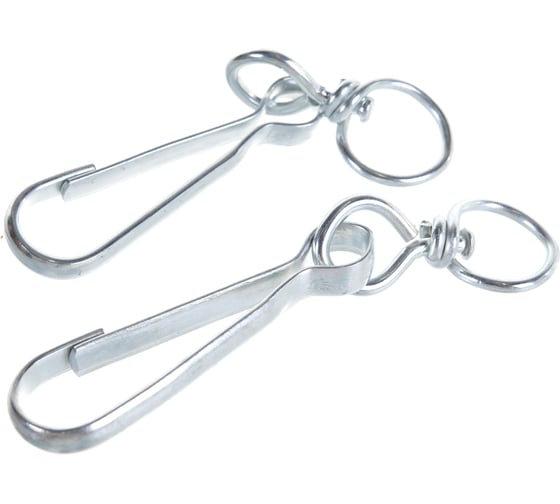 Изображение товара Карабин с вертлюгом Саморезик тип А 80 мм, 5 шт. KV-A-80-5