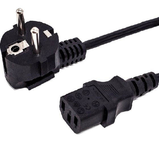 Изображение товара Кабель питания Filum cee 7/7- с13, 3x0,5мм², 220в, 6a, чёрный, 1 м FL-PC6-EU-C13-1M