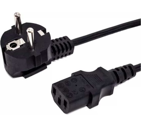 Изображение товара Кабель питания Filum cee 7/7- с13, 3x1 мм², 220в, 10a, чёрный, 5 м FL-PC16-EU-C13-5M