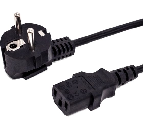 Изображение товара Кабель питания Filum cee 7/7- с13, 3x1 мм², 220в, 10a, чёрный, 3 м FL-PC16-EU-C13-3M