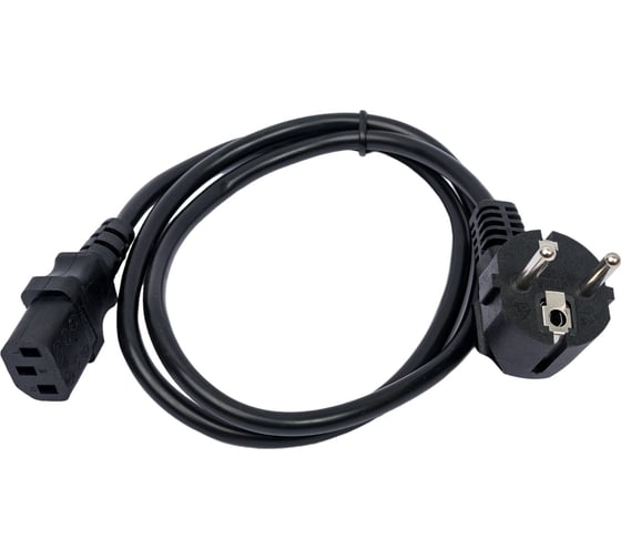 Изображение товара Кабель питания Filum cee 7/7- с13, 3x1 мм², 220в, 10a, чёрный, 1 м FL-PC16-EU-C13-1M