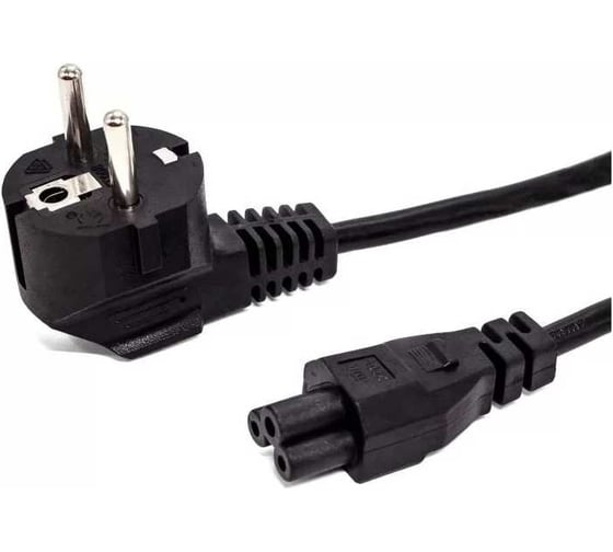 Изображение товара Кабель питания Filum cee 7/7- с5, 3x0,75мм², 220в, 10a, чёрный, 1 м FL-PC10-EU-C5-1M