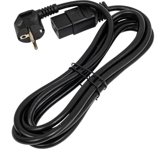 Изображение товара Кабель питания Filum пвс-ап 3x1,5 cee 7/7(schuko) угловая - c19, 220/250в, 16а, чёрный, 3м FL-PC-SH90/C19-C-3,0-BK