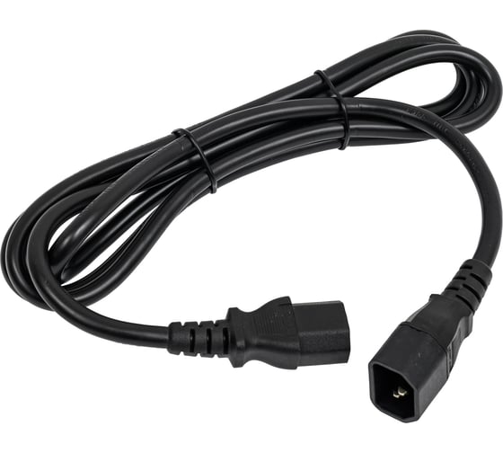 Изображение товара Кабель питания Filum пвс-ап 3x1,5 с13 - c14, 220/250в, 10а, чёрный, 1,8м FL-PC-C13/C14-C3-1,8-BK