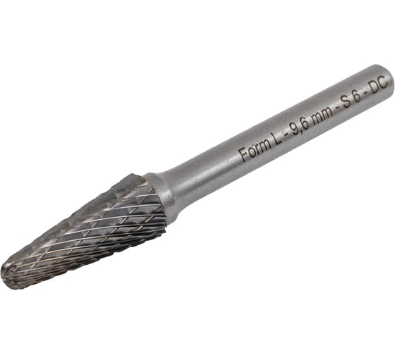 Изображение товара Бор-фреза форма L конус с закругленной головой EXTRA (9.6x25 мм, хвостовик 6 мм) D.BOR 121927250096