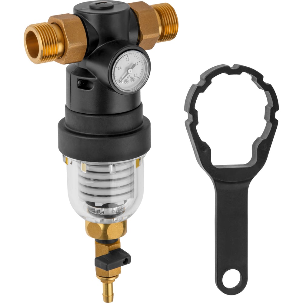 Изображение товара Самоочищающийся фильтр AV Engineering 1 нар. с манометром AVE115705KG
