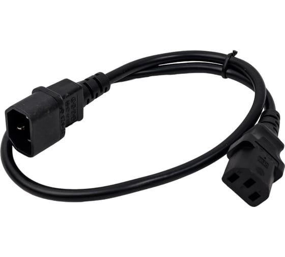 Изображение товара Кабель питания Filum с13- c14, 3x1 мм², 220в, 10a, чёрный, 0,6 м FL-PC16-C13-C14-0,6M