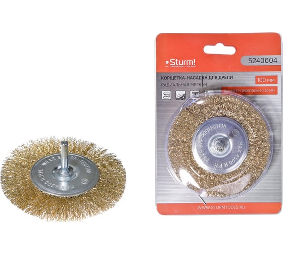 Изображение товара Корщетка-насадка для дрели (100 мм) Sturm 5240604