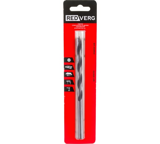 Изображение товара Сверло удлиненное по дереву 8х160 мм REDVERG 600731 6621306