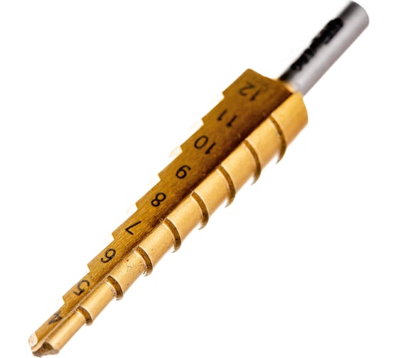 Изображение товара Сверло ступенчатое по металлу HSS TIN 4-12 мм REDVERG 501121 6627084