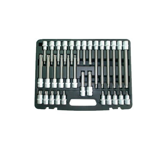 Изображение товара Набор головок со вставками TORX T20-T70, L55-200 мм, 32 предмета AV Steel AV-921067