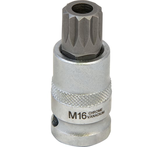 Изображение товара Головка со вставкой SPLINE с отверстием (1/2", MH16, 55 мм) AV Steel AV-927021