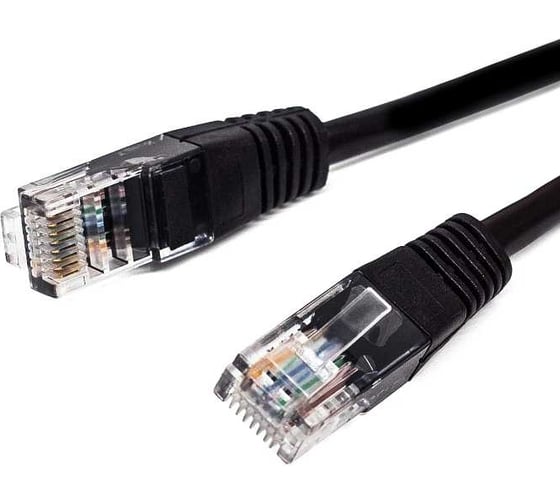 Изображение товара Кабель патч-корд Filum u/utp 5e кат, 2м 26awg(7x0,16 мм), омедненный алюминий (cca), pvc, чёрный FL-U5-2M-BK