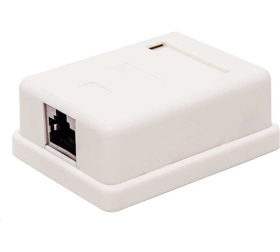 Изображение товара Настенная компьютерная розетка Filum 5e кат, 1 х rj-45/8p8c, экранированная, 110/krone, белый FL-NA-SOCKET5E-3