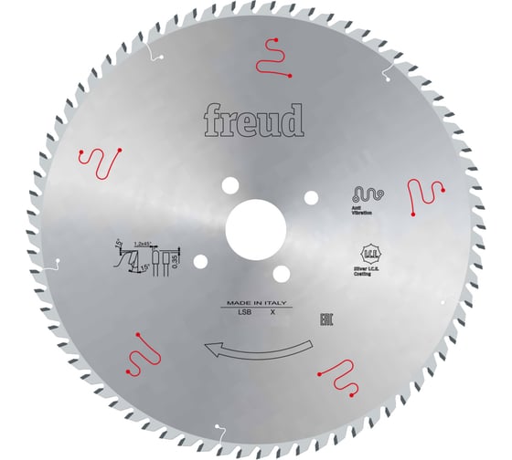 Изображение товара Диск пильный по дереву 400x4.4x75 мм, Z72, HM Freud LSB40008X