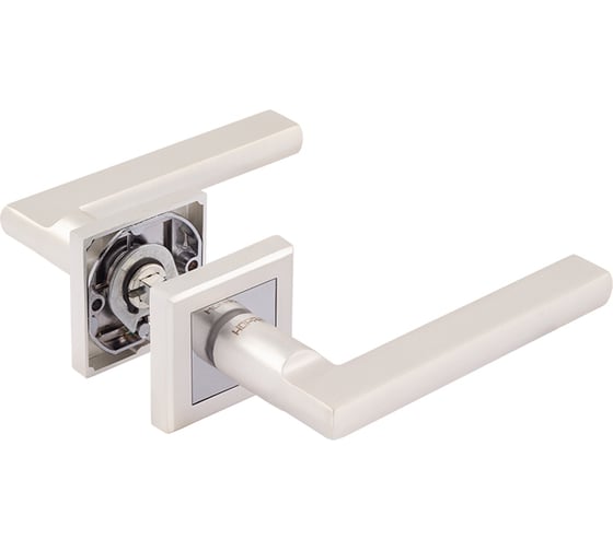 Изображение товара Дверная ручка НОРА-М 108К AL белый жемчуг 16581