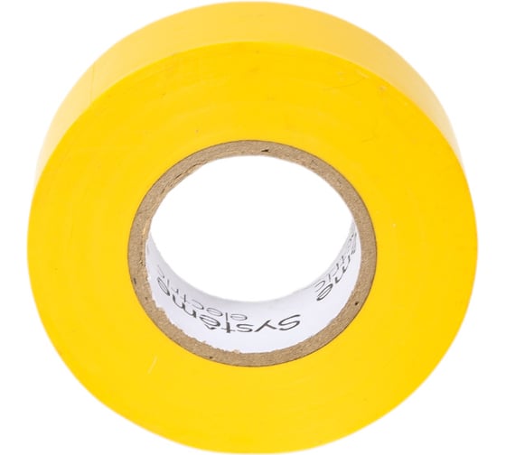 Изображение товара Изолента ПВХ Systeme Electric 19 мм, 20 м, толщина 0.13 мм, жёлтая IMT1920YE