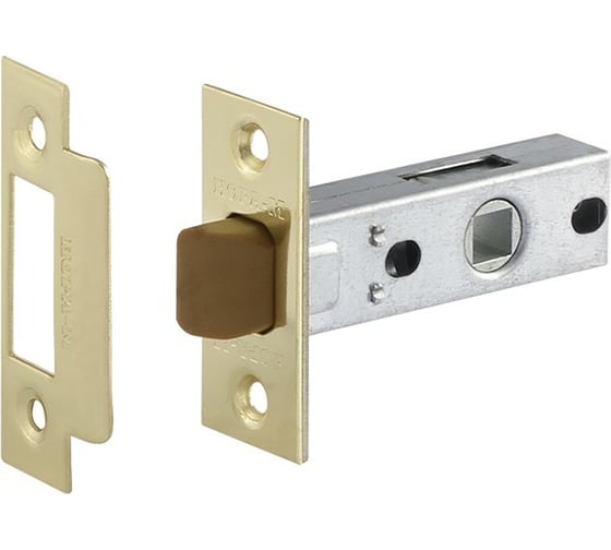 Изображение товара Дверная защелка НОРА-М С-45П пластиковый язычок, полированная латунь 15466