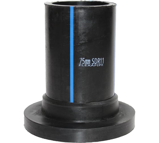 Изображение товара Втулка под фланец Флексапайп + ПЭ100, SDR11, Ø75, удлиненная УТ0049716