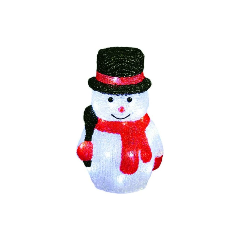 фото Светодиодная фигура "снеговик-3" uniel uld-m1827-030/sta white ip20 snowman-3 11034