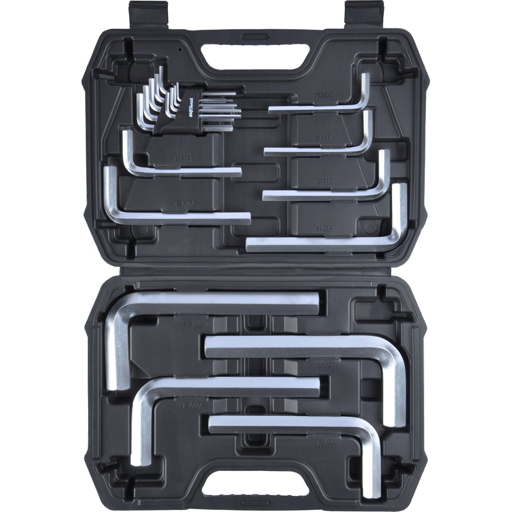 Изображение товара Набор Г-образных ключей AV Steel HEX 19 предм. 2-22мм