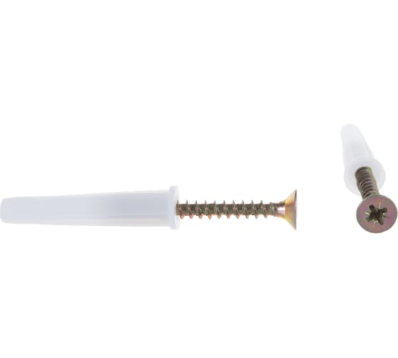 Изображение товара Набор белый дюбель VIPкрепеж 90 шт. 41564 VIP