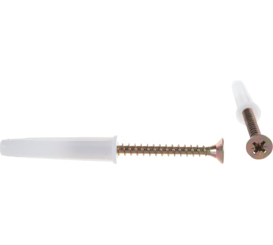 Изображение товара Набор белый дюбель VIPкрепеж 30 шт. 31566 VIP