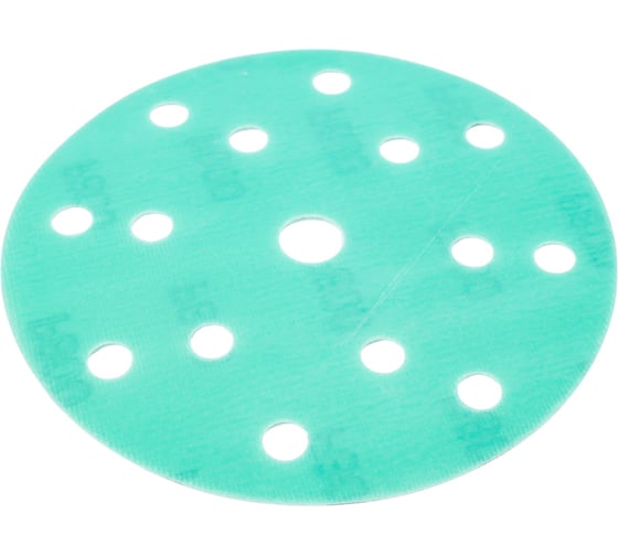 Изображение товара Диск абразивный с липучкой DTC-Film (green) 150 мм, 15 отверстий, P800, 5 шт BRUSHTEX 150G15-800