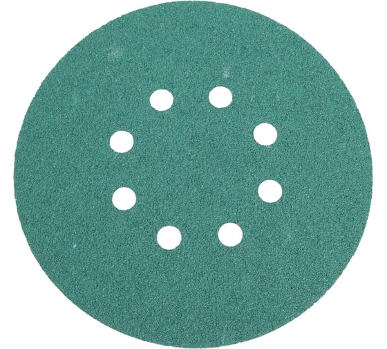 Изображение товара Диск абразивный с липучкой DTC-Film (green) 150 мм, 8 отверстий, P60, 5 шт BRUSHTEX 150G8-60