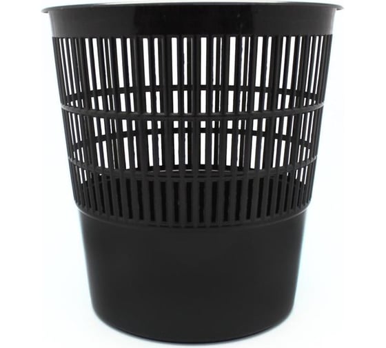 Изображение товара Корзина для мусора Комус 10 л, пластик, черная, эконом 044001001 325533